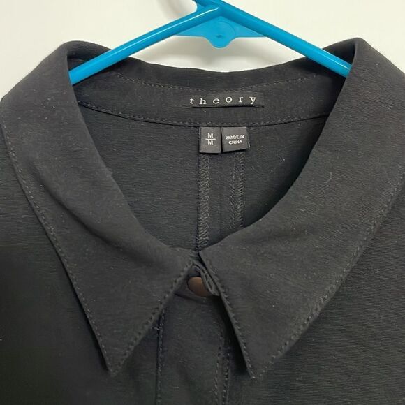 Theory Black Button Front Dress - Picture 2 of 5